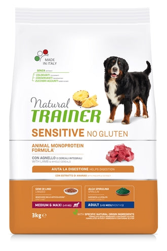 Natural Trainer Dog Adult Medium / Maxi Sensitive Lamb Glutenvrij